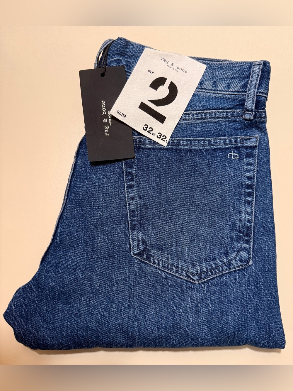 rag & bone Men’s Slim Jeans - Blue Denim(brand new)